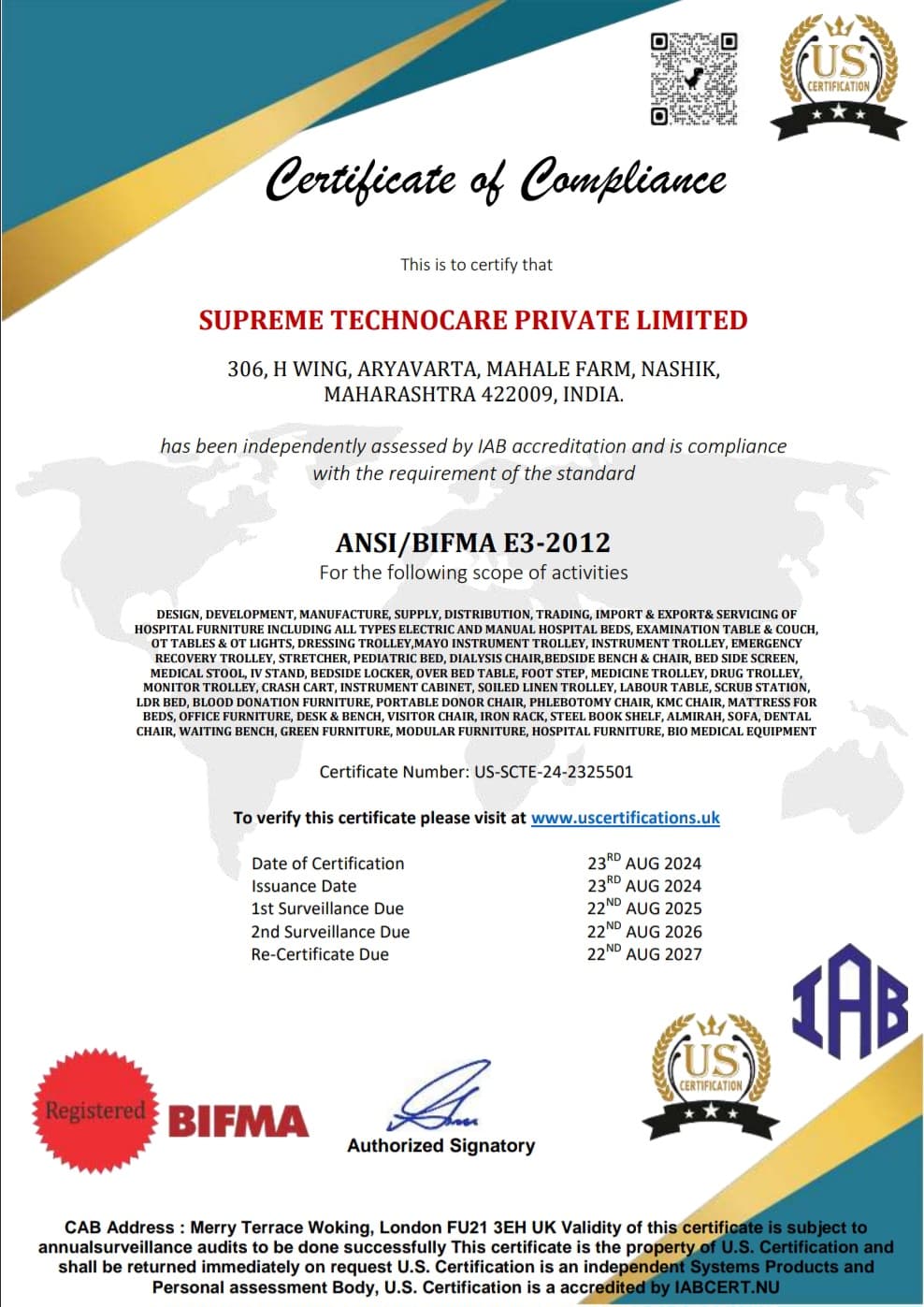 Certificates